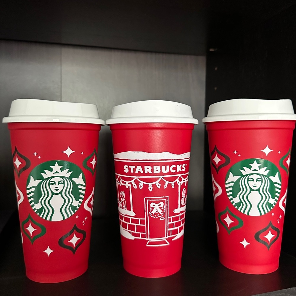 Starbucks Reusable Red Cups ✨NEW✨ Set of 4